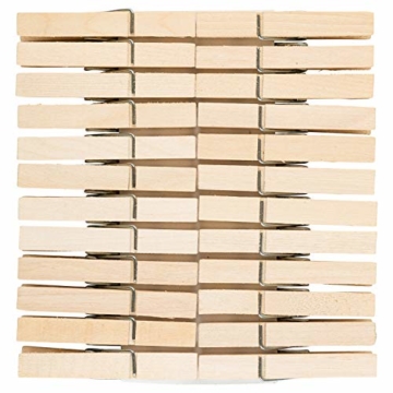 Idena 63133 Wäscheklammern aus Holz, 24 Stück, ca. 7,3 cm lang, zur Fixierung von Kleidung auf der Leine und zum Basteln, Dekorieren und Verzieren - 2