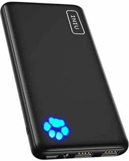INIU Power Bank, Am schlanksten & leichtesten USB C 10000 mAh Externer Akku, Drei 3A-Ausgänge Handy Powerbank mit Taschenlampe für iPhone 12 Samsung Galaxy S20 Huawei Xiaomi iPad Airpods Android mehr. - 1