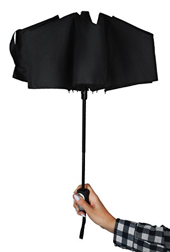 ISO TRADE Taschenschirm Auf-Zu Automatik 110cm Mini Regenschirm Winddicht schwarz #3406 - 9