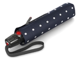 Knirps Taschenschirm T.200 Duomatic Dots – Auf-Zu-Automatik – Sturmfest – Windproof – Punkte-Design – Dunkelblau - 1