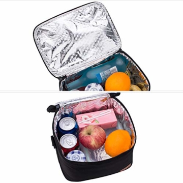 Kühltasche Klein Faltbar Thermotasche für Die Arbeit Männer Frauen Lunch Taschen Picknicktasche Isoliertasche Camping Reise Barbecue Milch Frühstücken Getränke Verstellbarer Schultergurt - 7