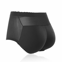 Mmsww Ladies Unterwäsche, Beauty-Body-Hosen Gefälschte Butt Taillen Hüften Big Size Hüften Briefe Glatt EIN Stück Nicht Markieren Dicken Armpolster,Black,XL - 1