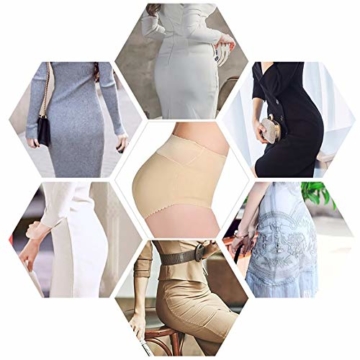Mmsww Ladies Unterwäsche, Beauty-Body-Hosen Gefälschte Butt Taillen Hüften Big Size Hüften Briefe Glatt EIN Stück Nicht Markieren Dicken Armpolster,Black,XL - 7