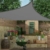 MVPower Sonnensegel 4 * 5 rechteckig, Sonnenschutz für den Außenbereich, Polyester-Oxford, UV-Schutz, geeignet für Garten, Innenhof, wasserdicht Markise mit Tragetasche, Grau - 6