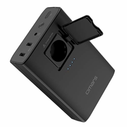 Omars Powerbank Steckdose AC 80W 24000mAh Externer Akku für MacBook/MacBook Pro/MacBook Air, Tragbar Ladegerät Universal Powerstation Reiseladegerät für Laptops, Dell XPS/iPad Pro, iPhone Pro/XS/X - 1