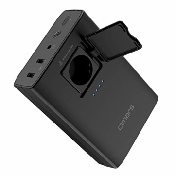Omars Powerbank Steckdose AC 80W 24000mAh Externer Akku für MacBook/MacBook Pro/MacBook Air, Tragbar Ladegerät Universal Powerstation Reiseladegerät für Laptops, Dell XPS/iPad Pro, iPhone Pro/XS/X - 1