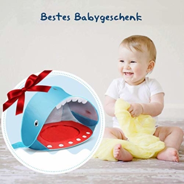 Opret Pop-up Strandzelt, Faltbares Kinder campingzelt mit Pool, Wasserdichtes und UV-Beständiges Tragbares Zelt, Geeignet für Babys, die im Strandgarten Spielen- Blau - 7