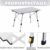 Outsunny Picknick Klapptisch, Falttisch, Höhenverstellbarer Campingtisch, Inkl. Tragetasche, Aluminium, Silber, 90 x 53 x 45-65 cm - 6