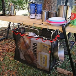 Picknickkorb, faltbar, Netzkorb, Metallhalterung, Kochgeschirrhalter, Organizer, PingGongHuaKeJiYouXianGongSi - 1