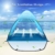 PUREBOX Strandmuschel groß Pop up Strandzelt Extra Leicht UV Schutz 50+ Sonnenschutz Tragbar Beach Zelt Belüftung Wasserdicht Outdoor Wurfzelt für 1-3 Personen mit erweiterter Veranda - 2