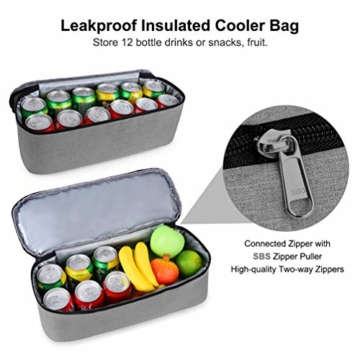 Strandtasche Groß Mesh Beachbag mit Wasserdichtem Kühlfach Hoch Kapazität Reißverschluss Sommer Tasche 41 * 15 * 51cm Beachbag Urlaubstasche für Strand Urlaub Reise Picknick - 2