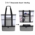 Strandtasche Groß Mesh Beachbag mit Wasserdichtem Kühlfach Hoch Kapazität Reißverschluss Sommer Tasche 41 * 15 * 51cm Beachbag Urlaubstasche für Strand Urlaub Reise Picknick - 4