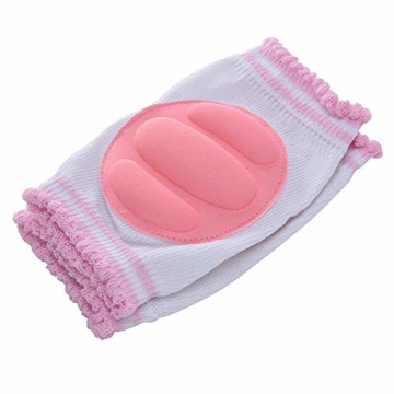 Vektenxi Knieschützer Ellbogenschützer Krabbelpolster Armpolster Unisex Knieschützer Krabbeln Schutzfolie für Kleinkind Baby Pink - 6