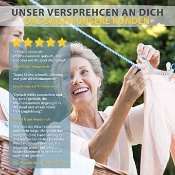Vilenia Home Wäscheklammern Softgrip - 50 Stück Premium Klammern aus Kunststoff - Optimal für den Wäscheständer und Klammerbeutel - Wäscheklammer - 3