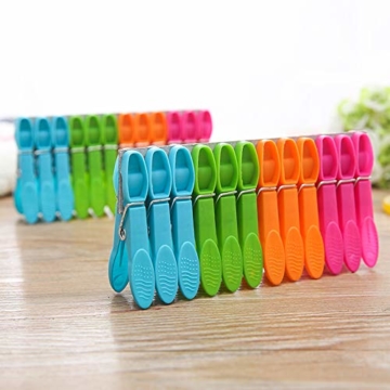 WeyTy Wäscheklammern, Hochwertiges Design Wäscheklammer Set - Klammern aus stabilem Kunststoff - für Wäscheleine oder Wäscheständer/Wäsche/Strandtuch/Badetuch/Teppich etc (48 Stück) - 4