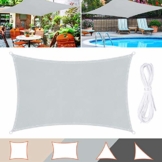 Wokkol Sonnensegel, Sonnenschutz Sonnensegel Wasserdicht, Sonnenschutz Balkon Hergestellt aus Hochwertigem Polyester mit UV Schutz, 160 g/m2 für Garten/Balkon/Terrasse (2M*3M) - 1