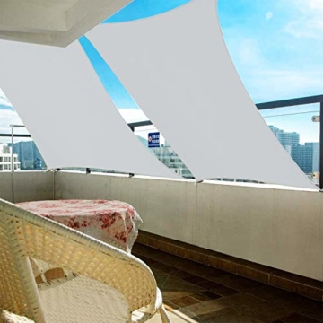 Wokkol Sonnensegel, Sonnenschutz Sonnensegel Wasserdicht, Sonnenschutz Balkon Hergestellt aus Hochwertigem Polyester mit UV Schutz, 160 g/m2 für Garten/Balkon/Terrasse (2M*3M) - 3