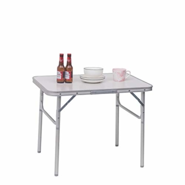 WOLTU Campingtisch Klapptisch Alu Gartentisch Arbeitstisch Balkontisch Reisetisch,75x55x25,5-58,5cm, Tischplatte aus MDF CPT8131ws - 4