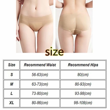 YURU Fake Gesäß Taille Lift Gesäß Slips Atmungsaktiv Nahtlose Verdickung Armpolster Weiblich,Beige-S - 2