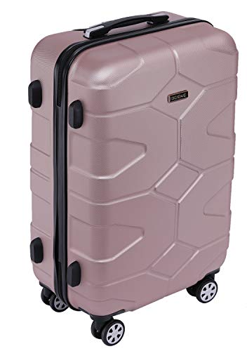 BEIBYE - TSA Schloß 2035 Hartschale Reisekoffer Koffer Handgepäck Trolley (Rosagold, M) - 2
