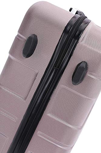 BEIBYE - TSA Schloß 2035 Hartschale Reisekoffer Koffer Handgepäck Trolley (Rosagold, M) - 5