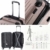 Flexot 2045 Handgepäck Koffer (Bordcase) - Farbe Rosegold Größe M Hartschalen-Koffer Trolley Rollkoffer Reisekoffer Handgepäck 4 Rollen - 9