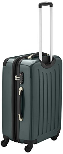 HAUPTSTADTKOFFER - Alex - Hartschalen-Koffer Koffer Trolley Rollkoffer Reisekoffer Erweiterbar, 4 Rollen, TSA, 65 cm, 74 Liter, Waldgrün - 3