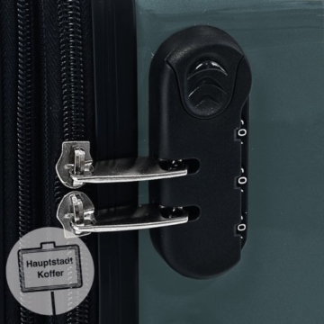 HAUPTSTADTKOFFER - Alex - Hartschalen-Koffer Koffer Trolley Rollkoffer Reisekoffer Erweiterbar, 4 Rollen, 75 cm, 119 Liter, Waldgrün - 7