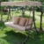 Hollywoodschaukel Gartenschaukel Moderne Gartenliege Outdoor Schaukelbank mit Liegefunktion 190x135x170cm JL10B - 2