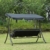 Loywe Hollywoodschaukel Gartenschaukel Moderne Gartenliege Outdoor Schaukelbank mit Liegefunktion 190x135x170cm LW10 Schwarz - 6