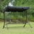 Loywe Hollywoodschaukel Gartenschaukel Moderne Gartenliege Outdoor Schaukelbank mit Liegefunktion 190x135x170cm LW10 Schwarz - 7
