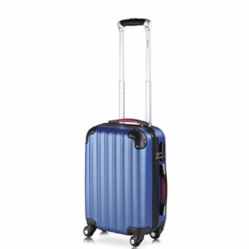 Monzana Hartschalenkoffer Trolley | mit Schloss | 4 Rollen | Alu-Teleskopgriff | Handgepäck Hartschale Reisekoffer Business Koffer - 1