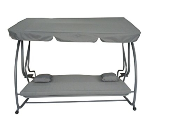Pure Home & Garden 4-Sitzer XXL Hollywoodschaukel mit Liegefunktion Askim Anthrazit, einfach klappbar, 232 cm - 2