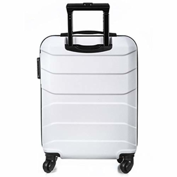 Sommerson Handgepäck Basic M - 4-Rollen Hartschalen-Koffer Trolley Rollkoffer Reisekoffer aus hochwertigem ABS Kunststoff, 55x40x20 cm, Zahlenschloss, 34 L (Weiß) - 3
