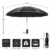 Regenschirm Groß, Lzfitpot 41 Inches Taschenschirm Sturmfest bis 140 km/h, Winddicht, Auf-Zu Automatik, Extra Stabil 210T Nylon Umbrella, mit Reflektierende Streifen für Sicherheit, 10 Ribs, Schwarz - 6