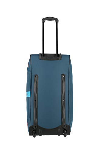 travelite 2-Rad Trolley Reisetasche Größe L, Gepäck Serie Basics Active: Weichgepäck Reisetasche mit Rollen im frischen Design, 096281-22, 71 cm, 86 Liter, Petrol/orange - 3