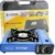 B Camping Gaskocher mit 4 Gaskartuschen Campingkocher 1-flammig max. Leistung 2,1 KW Farbe Blau oder Schwarz - 5