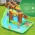 COSTWAY Hüpfburg mit Gebläse, Wasserrutsche Spielpool Aufblasbare, Wasserspielcenter mit Rutsche, Wasserpark aufblasbar, Planschbecken 368x303x230cm - 2
