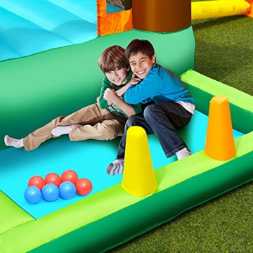 COSTWAY Hüpfburg mit Gebläse, Wasserrutsche Spielpool Aufblasbare, Wasserspielcenter mit Rutsche, Wasserpark aufblasbar, Planschbecken 368x303x230cm - 9