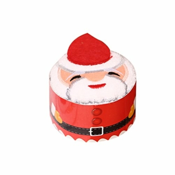 TOPBATHY 2 stücke Weihnachten Baumwolle Handtücher Kreativ Gefaltete Waschlappen Festliche Geschenke für Mädchen Kinder (Weihnachtsmann und Schneemann) - 2