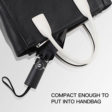 Amazon Brand - Eono Regenschirm Taschenschirm Kompakter Falt-Regenschirm, Winddichter, Auf-Zu-Automatik, Teflonbeschichtung, Verstärktes Dach, Ergonomischer Griff, Schirm-Tasche - Galaxis - 6