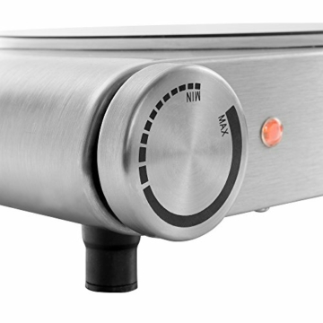 Arebos 2400 W Doppelkochplatte für Küche, Büro oder Camping | kleine Herdplatte mit stufenloser Temperatureinstellung | Campingkocher | Edelstahl & Glaskeramik | Überhitzungsschutz - 6