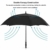 Automatik Golf Regenschirm - 158 cm / 62 Zoll Groß Stockschirm GolfSchirme für Herren männer Familiengebrauch Robust Sturm geschützt durch Doppelkappe mit Windöffnung (Schwarz) - 2