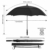 Automatik Golf Regenschirm - 158 cm / 62 Zoll Groß Stockschirm GolfSchirme für Herren männer Familiengebrauch Robust Sturm geschützt durch Doppelkappe mit Windöffnung (Schwarz) - 4