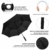 Automatik Golf Regenschirm - 158 cm / 62 Zoll Groß Stockschirm GolfSchirme für Herren männer Familiengebrauch Robust Sturm geschützt durch Doppelkappe mit Windöffnung (Schwarz) - 5