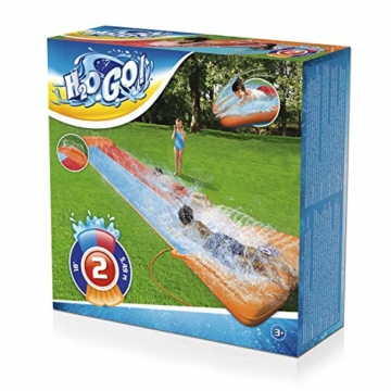 Bestway H2OGO!™ Doppel-Wasserrutsche mit aufblasbarer Startrampe, Double Ramp, 549 x 138 cm - 3