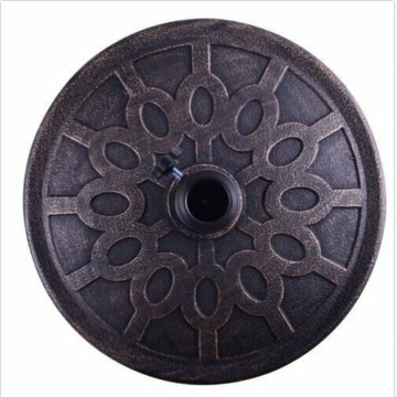 COSTWAY Sonnenschirmständer Marktschirmständer Sonnenschirmfuß Balkonschirmständer Sonnenschirm Ständer rund bronzen (Modell 2) - 5