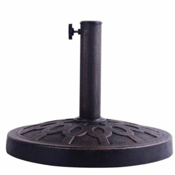 COSTWAY Sonnenschirmständer Marktschirmständer Sonnenschirmfuß Balkonschirmständer Sonnenschirm Ständer rund bronzen (Modell 2) - 6