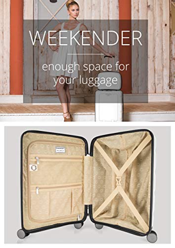 HAUPTSTADTKOFFER - Britz - Handgepäck mit Laptopfach Hartschalen-Koffer Trolley Rollkoffer Reisekoffer, TSA, 4 Rollen, 55 cm, 34 Liter, Altrosa - 5