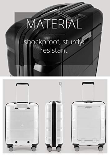 HAUPTSTADTKOFFER - Britz - Handgepäck mit Laptopfach Hartschalen-Koffer Trolley Rollkoffer Reisekoffer, TSA, 4 Rollen, 55 cm, 34 Liter, Altrosa - 6